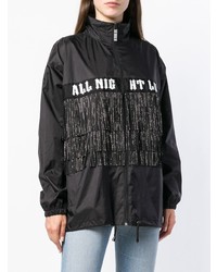 Женская черная ветровка с принтом от Gina