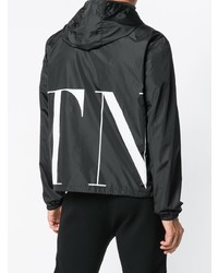 Мужская черная ветровка с принтом от Valentino