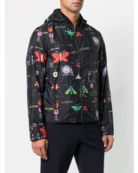 Мужская черная ветровка с принтом от Valentino