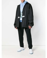 Мужская черная ветровка с принтом от Off-White