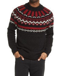 Черная водолазка с жаккардовым узором