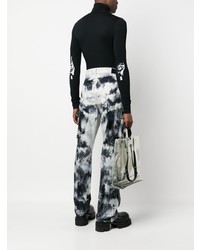 Мужская черная водолазка с принтом от Raf Simons