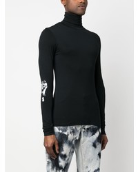 Мужская черная водолазка с принтом от Raf Simons