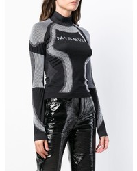 Женская черная водолазка с принтом от Misbhv