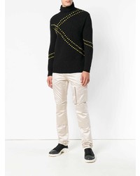 Мужская черная водолазка с принтом от Raf Simons