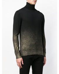 Мужская черная водолазка с принтом от Versace Collection