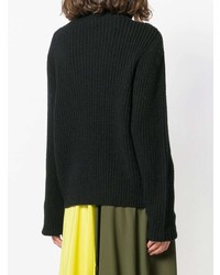 Женская черная водолазка с украшением от Pinko