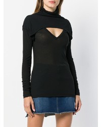 Женская черная водолазка от Unravel Project