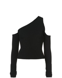 Черная вязаная блузка с длинным рукавом от Amiri
