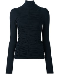 Черная вязаная блузка от Akris Punto