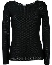 Черная вязаная блузка от Armani Collezioni