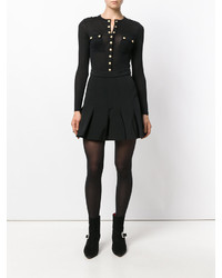 Черная вязаная блузка от Balmain