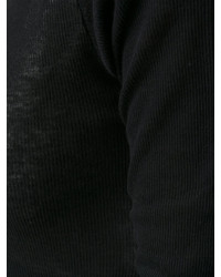 Черная вязаная блузка от Isabel Benenato