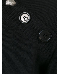 Черная вязаная блузка от Saint Laurent