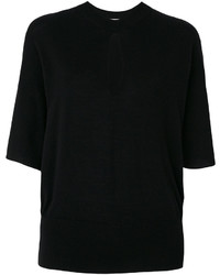 Черная вязаная блузка от Lanvin