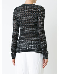 Черная вязаная блузка от Missoni