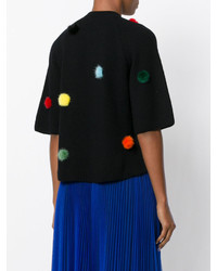 Черная вязаная блузка от Fendi
