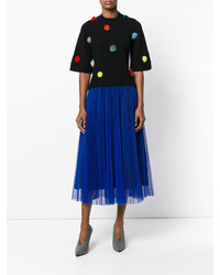 Черная вязаная блузка от Fendi