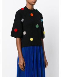 Черная вязаная блузка от Fendi