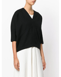 Черная вязаная блузка от Oyuna