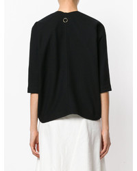 Черная вязаная блузка от Oyuna