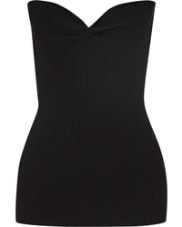 Черная вязаная блузка от Victoria Beckham