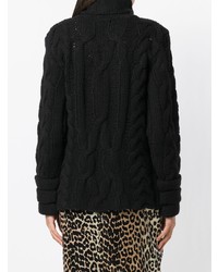 Женская черная вязаная водолазка от Michel Klein