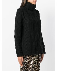 Женская черная вязаная водолазка от Michel Klein