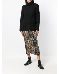 Женская черная вязаная водолазка от Michel Klein