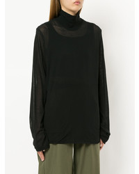 Женская черная вязаная водолазка от Matin