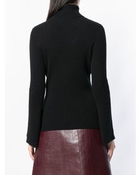 Женская черная вязаная водолазка от Philo-Sofie