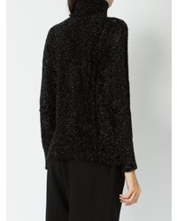 Женская черная вязаная водолазка от Sara Lanzi