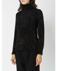 Женская черная вязаная водолазка от Sara Lanzi