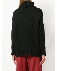 Женская черная вязаная водолазка от Maison Flaneur