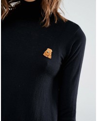 Женская черная вязаная водолазка от Maison Scotch