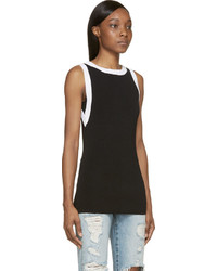 Женская черная вязаная майка от PIERRE BALMAIN