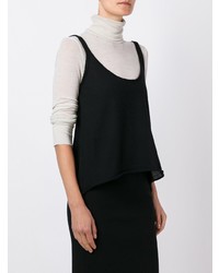 Женская черная вязаная майка от Le Kasha