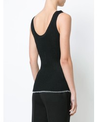 Женская черная вязаная майка от Proenza Schouler