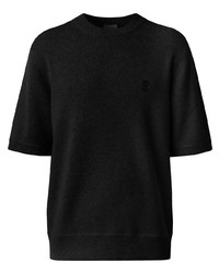 Мужская черная вязаная футболка с круглым вырезом от Burberry