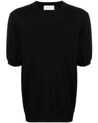 Мужская черная вязаная футболка с круглым вырезом от Christian Wijnants