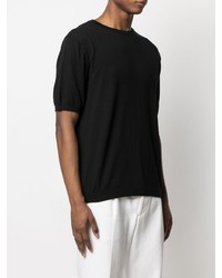Мужская черная вязаная футболка с круглым вырезом от Christian Wijnants