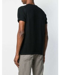 Мужская черная вязаная футболка с круглым вырезом от John Smedley