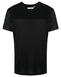 Мужская черная вязаная футболка с круглым вырезом от Private Stock