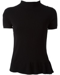 Женская черная вязаная футболка от Twin-Set