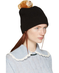 Женская черная вязаная шапка от Dolce & Gabbana