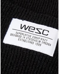 Мужская черная вязаная шапка от Wesc