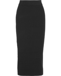 Черная вязаная юбка-карандаш от DKNY