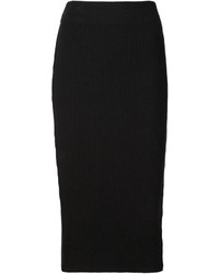 Черная вязаная юбка-карандаш от James Perse