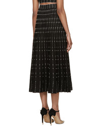 Черная вязаная юбка от Alexander McQueen