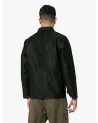 Мужская черная джинсовая куртка-рубашка с принтом от Sophnet.